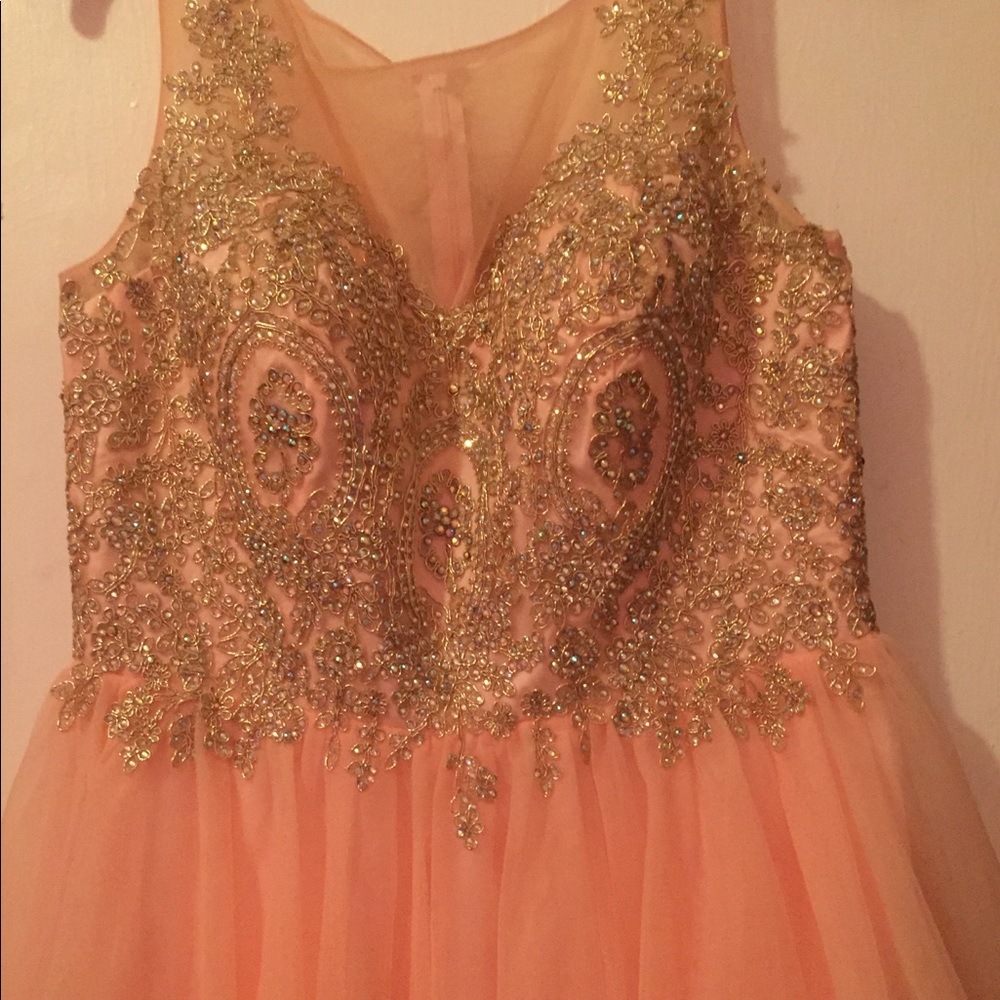 Gently used pink/champagne short dress.